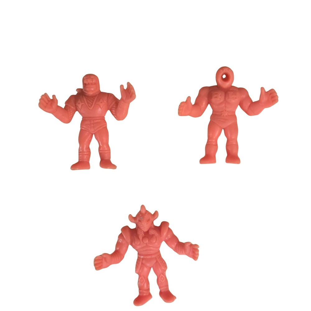 MUSCLE Kinnikuman Figure Lot Black Hole Akuma Shogun The Ninja Bright Orange Vtg